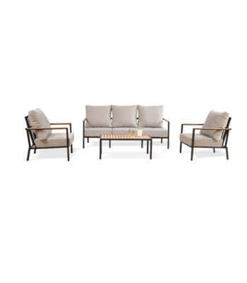 Boender Outdoor 4-delige stoel-bank loungeset met kussens en tafel