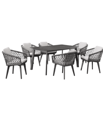 Boender Outdoor Mario tuinset 160cm 7-delig met 6 stoelen en tafel